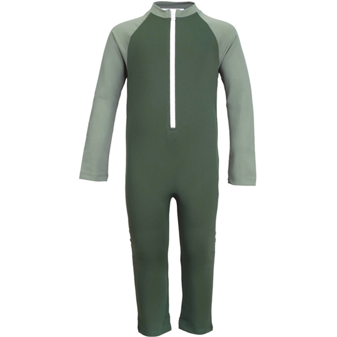 Petit Crabe Forest/Army Multi Color Onesie with Zipper