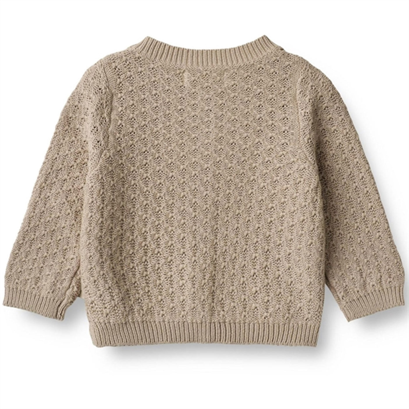 Wheat Soft Beige Knit Cardigan Magnella