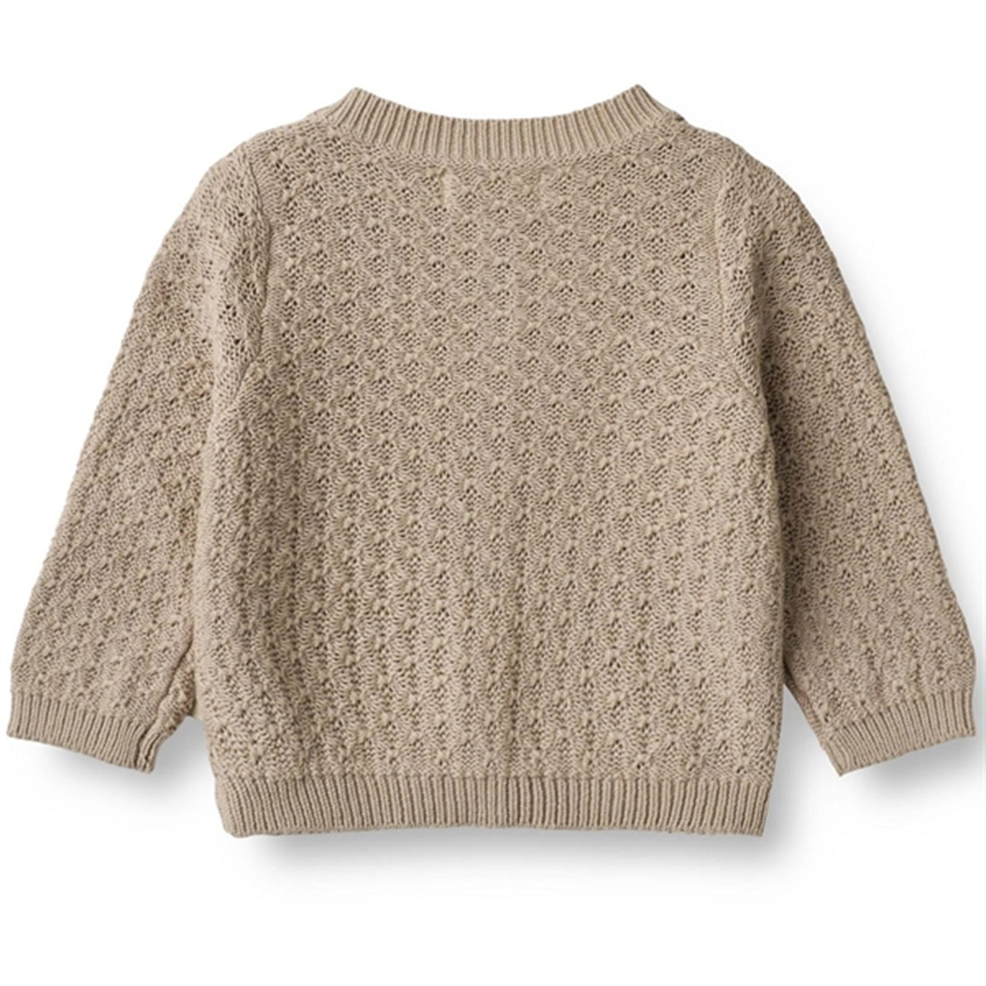 Wheat Soft Beige Knit Cardigan Magnella