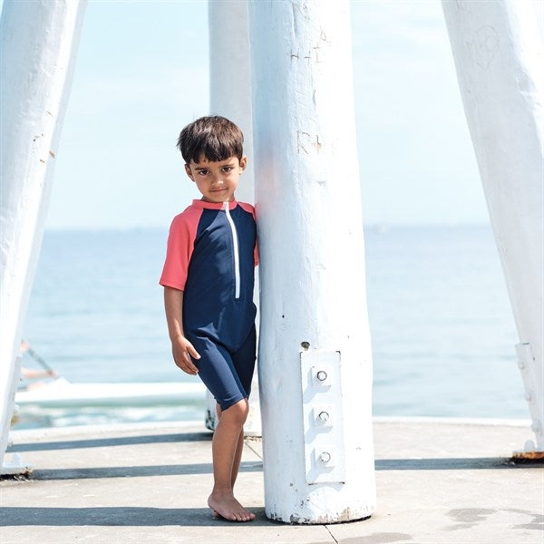 Petit Crabe Blue Multicolor Bodysuit