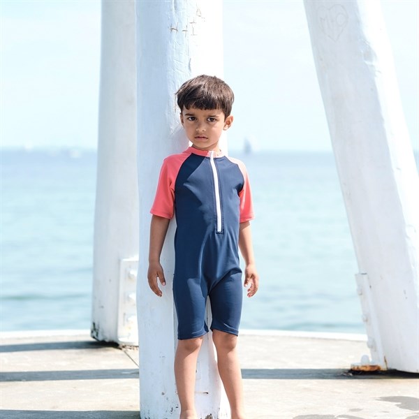 Petit Crabe Blue Multicolor Bodysuit