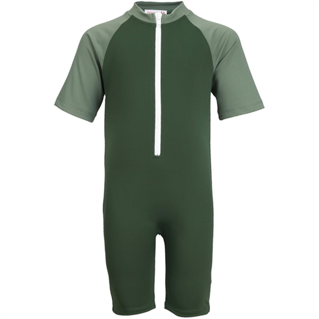 Petit Crabe Forest/Army Multi Color Onesie with Zipper