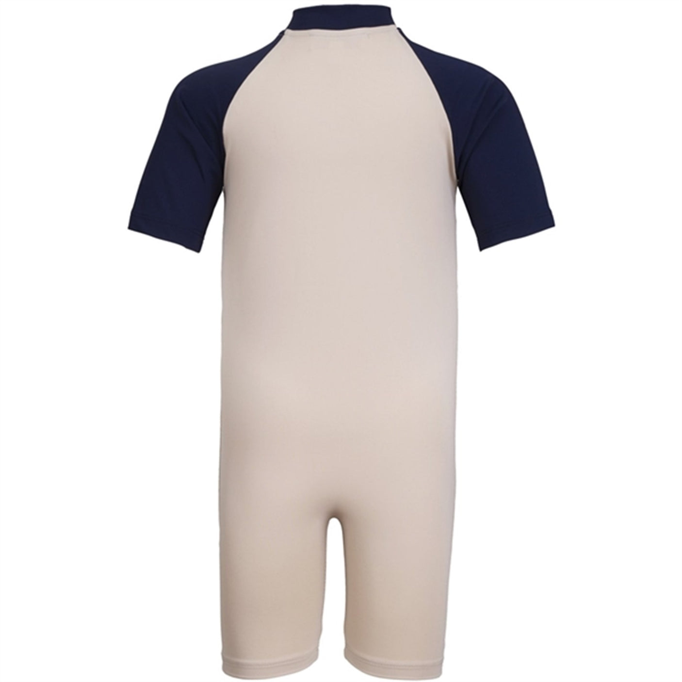 Petit Crabe Latte/Blue Multi Color Onesie with Zipper