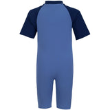 Petit Crabe Nordic/Blue Multi Color Sunsuit with Zipper