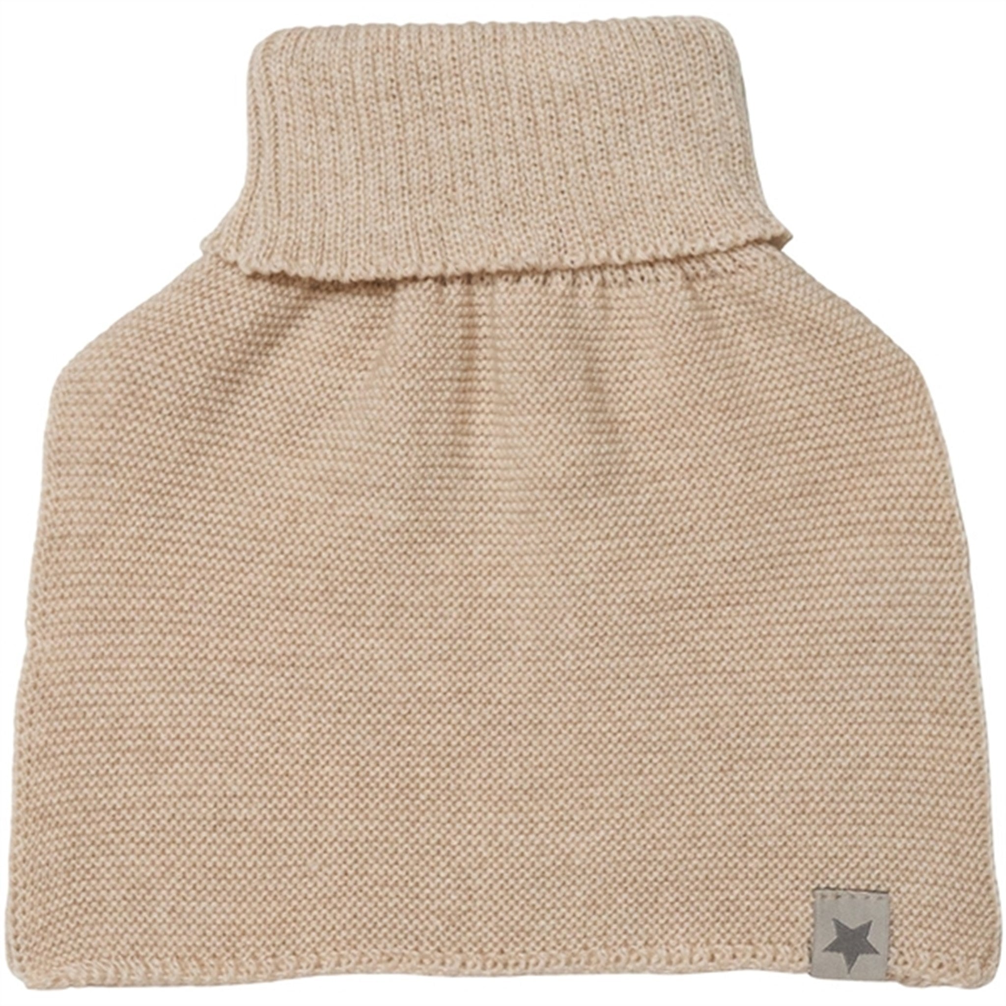 Huttelihut Neck Warmer Solid Wool Knit Turtle Sand