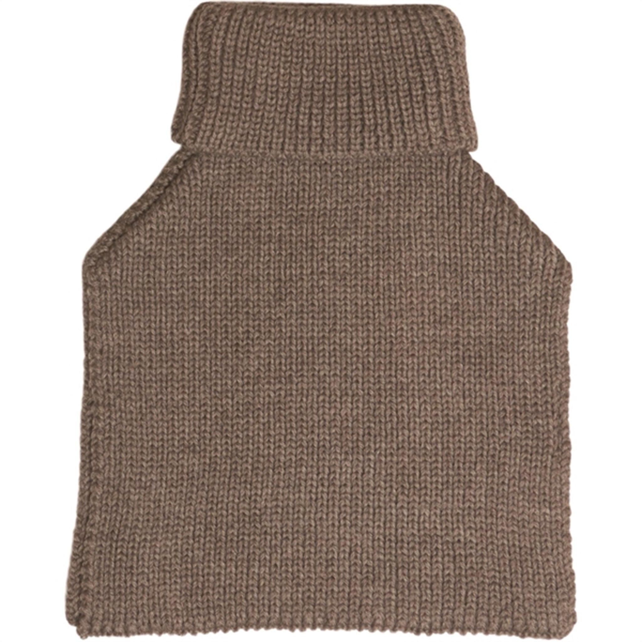 Huttelihut Neck Warmer Solid Wool Knit Ajas Brown