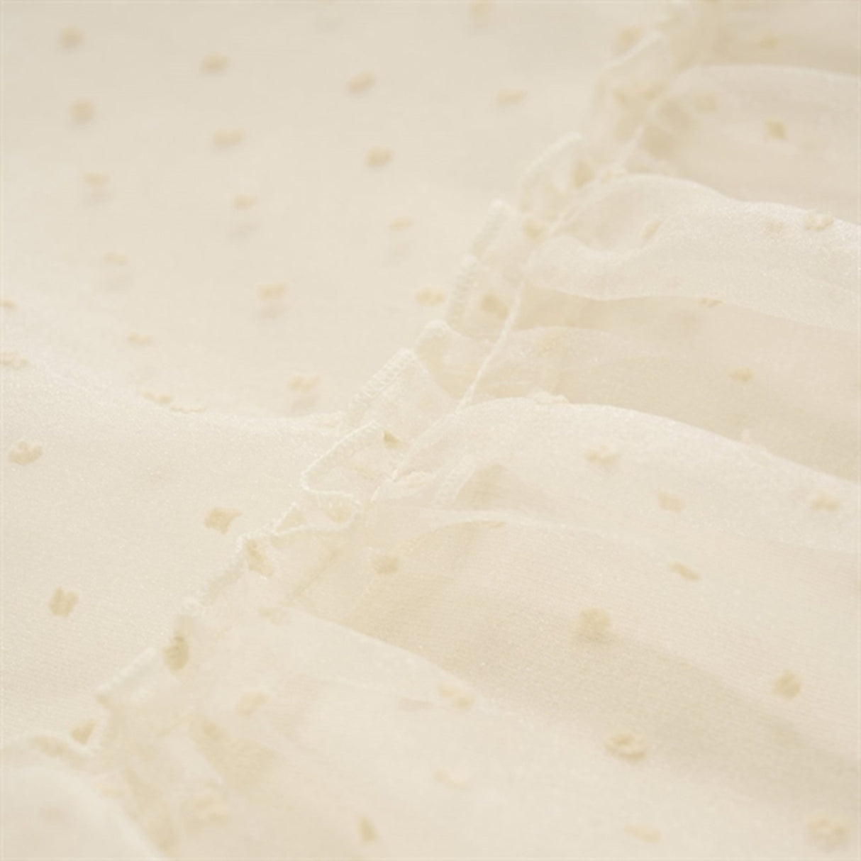 Huttelihut Dress LS m. Organza Party Off-white