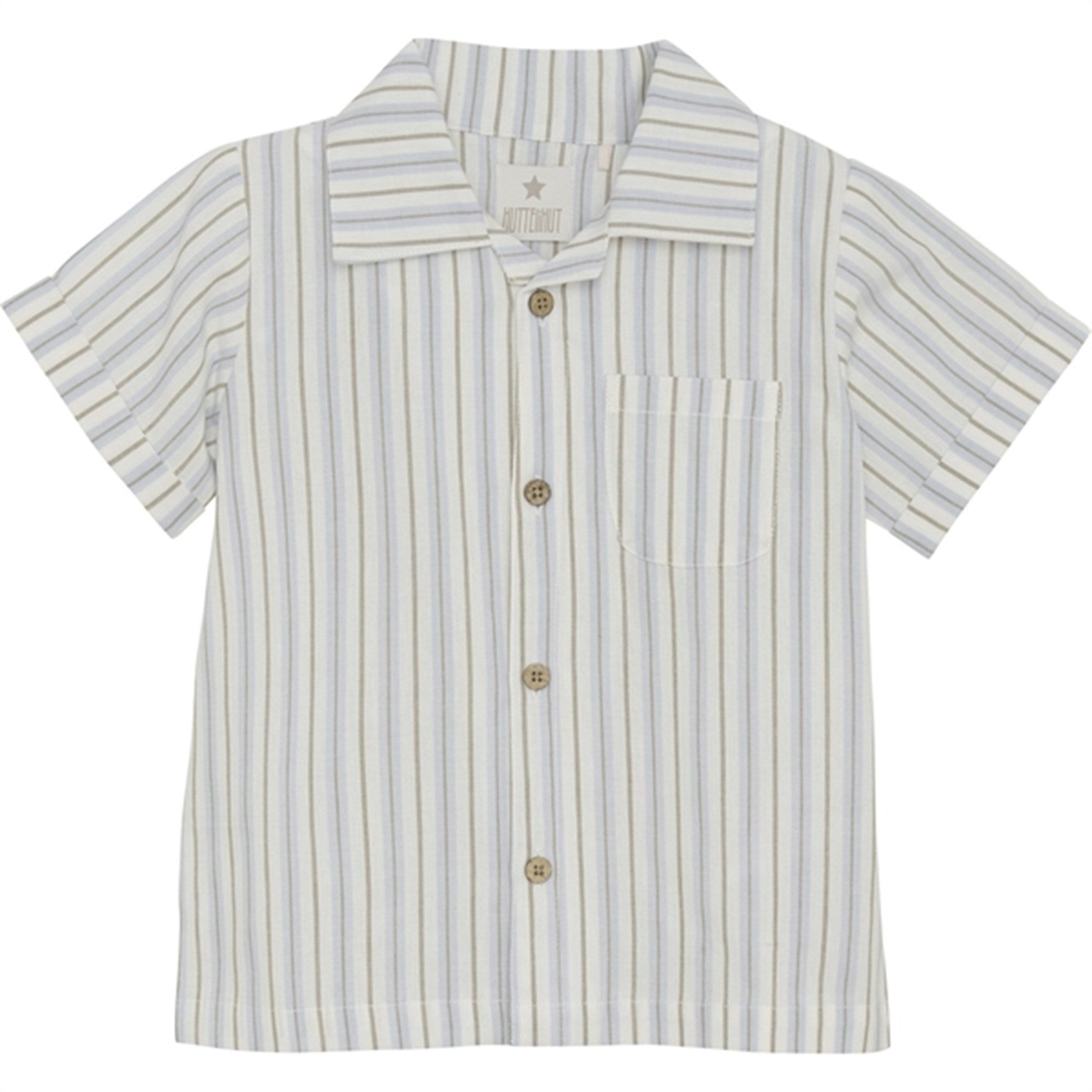 Huttelihut Woven Stripe Silver Sage Shirt