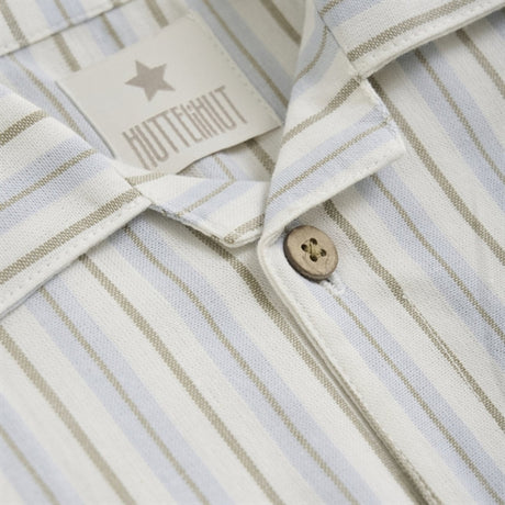 Huttelihut Woven Stripe Silver Sage Shirt