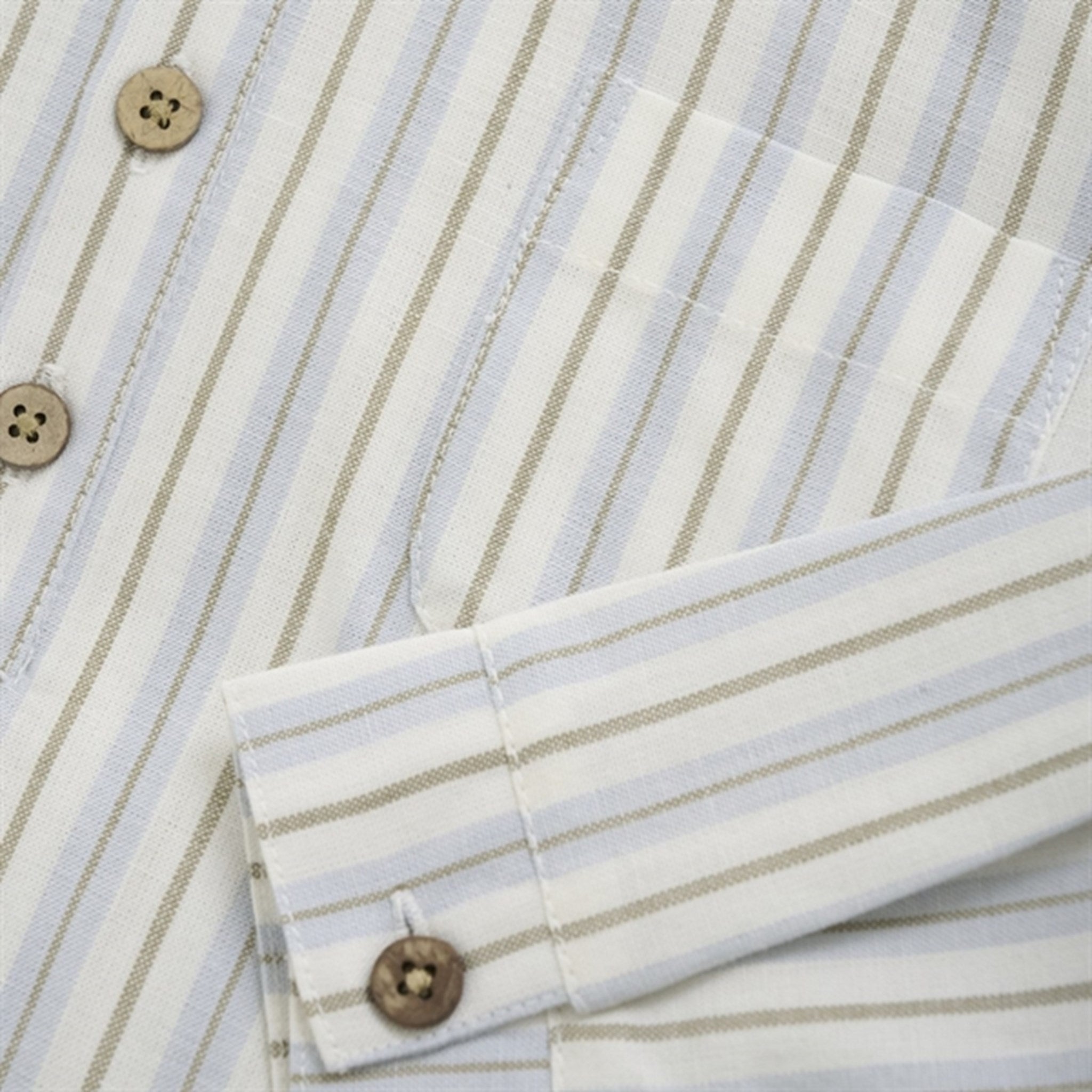 Huttelihut Woven Stripe Silver Sage Shirt 2