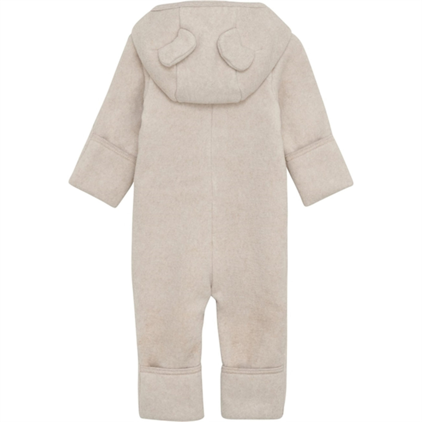 Huttelihut Pram Suit Ears Cotton Fleece Camel Melange