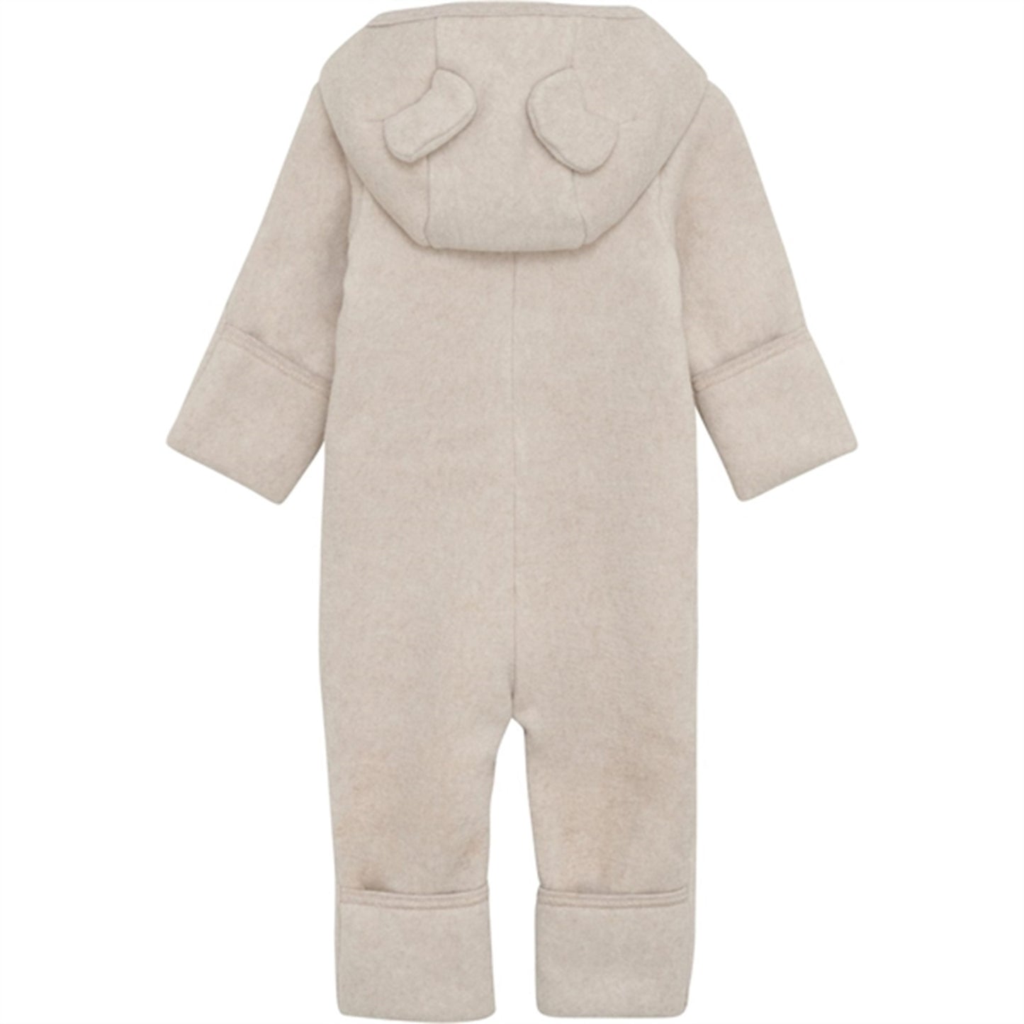 Huttelihut Pram Suit Ears Cotton Fleece Camel Melange