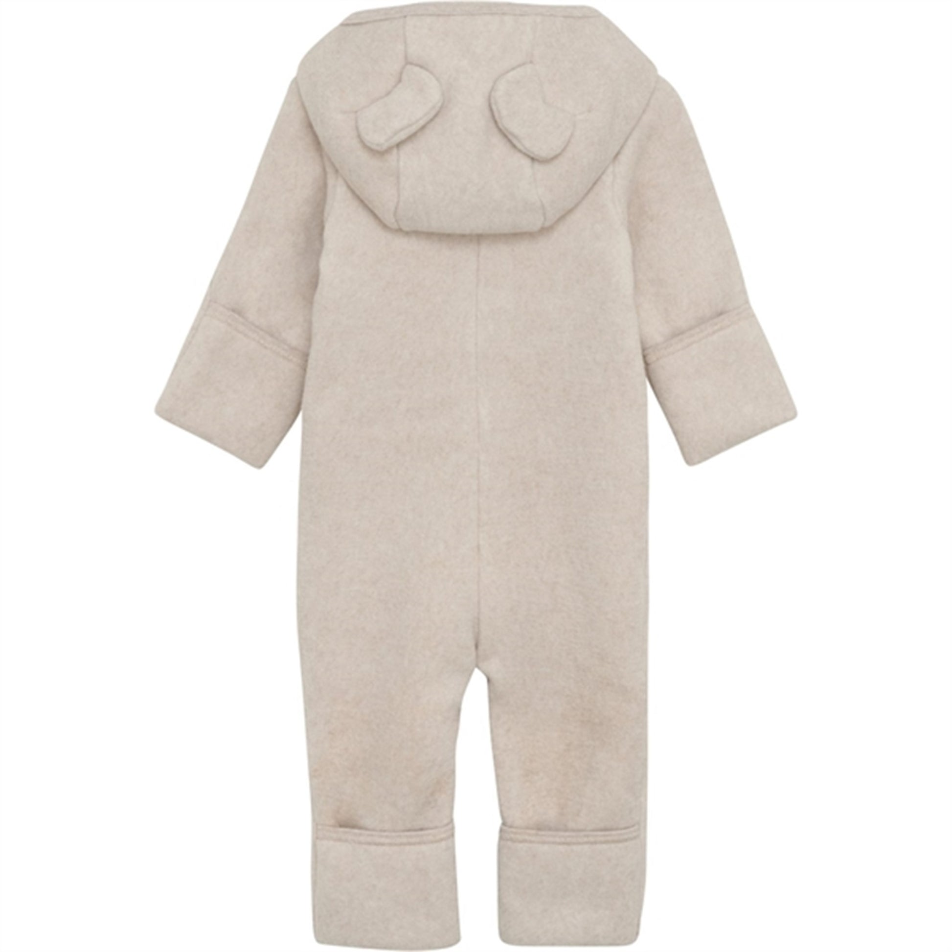Huttelihut Pram Suit Ears Cotton Fleece Camel Melange