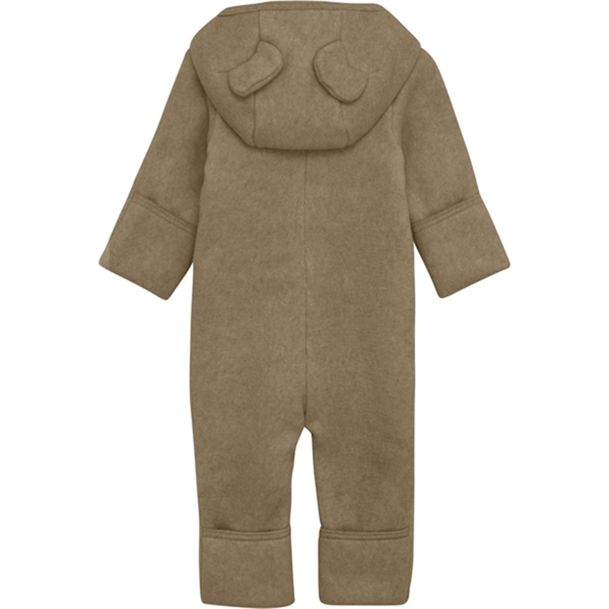 Huttelihut Pram Suit Ears Cotton Fleece Molé Melange
