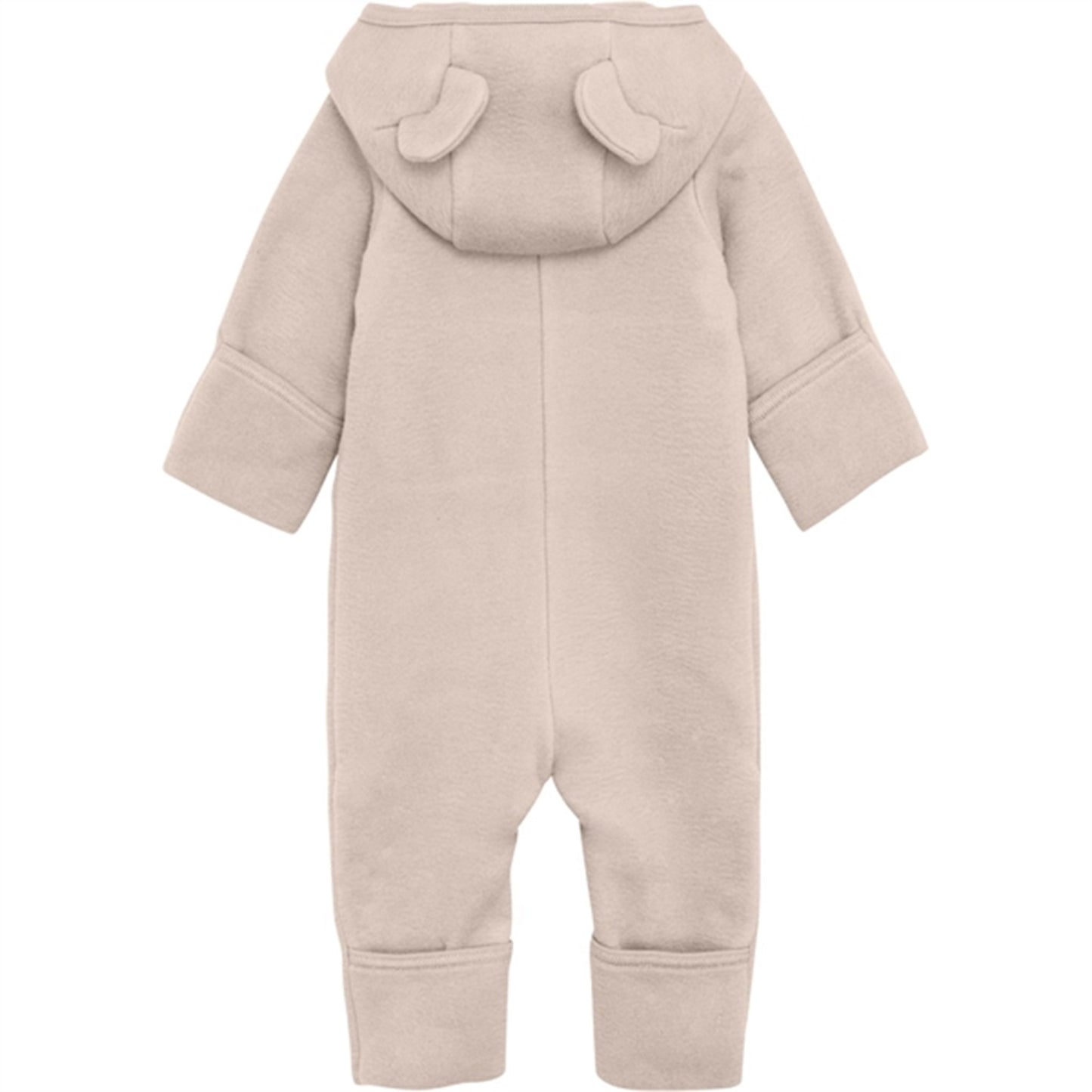 Huttelihut Pram Suit Ears Cotton Fleece Almond Peach
