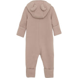 Huttelihut Pram Suit Ears Wool Fleece Mahogany Rose