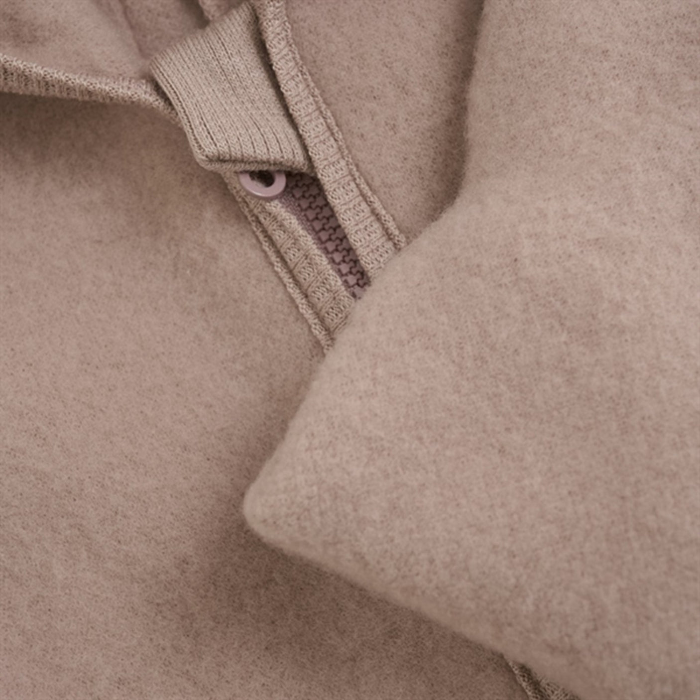 Huttelihut Pram Suit Ears Wool Fleece Mahogany Rose