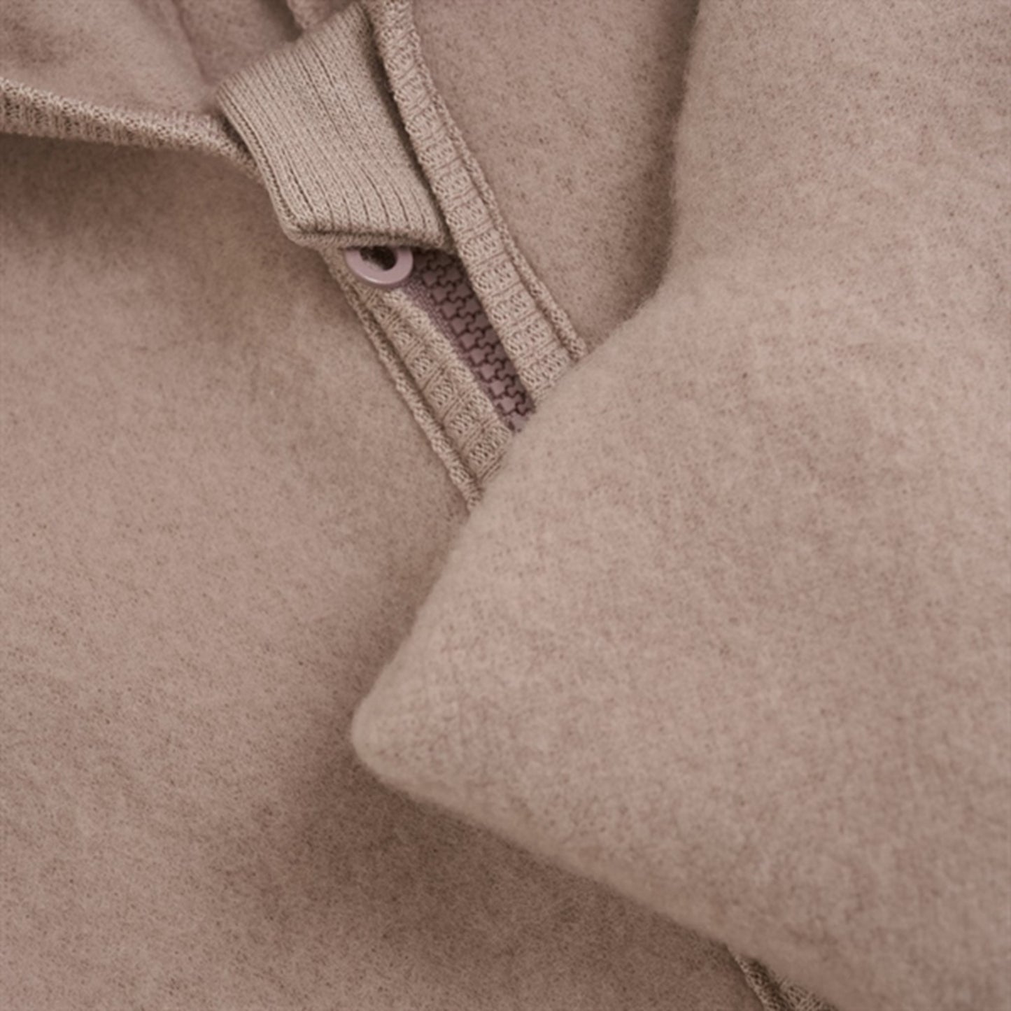 Huttelihut Pram Suit Ears Wool Fleece Mahogany Rose