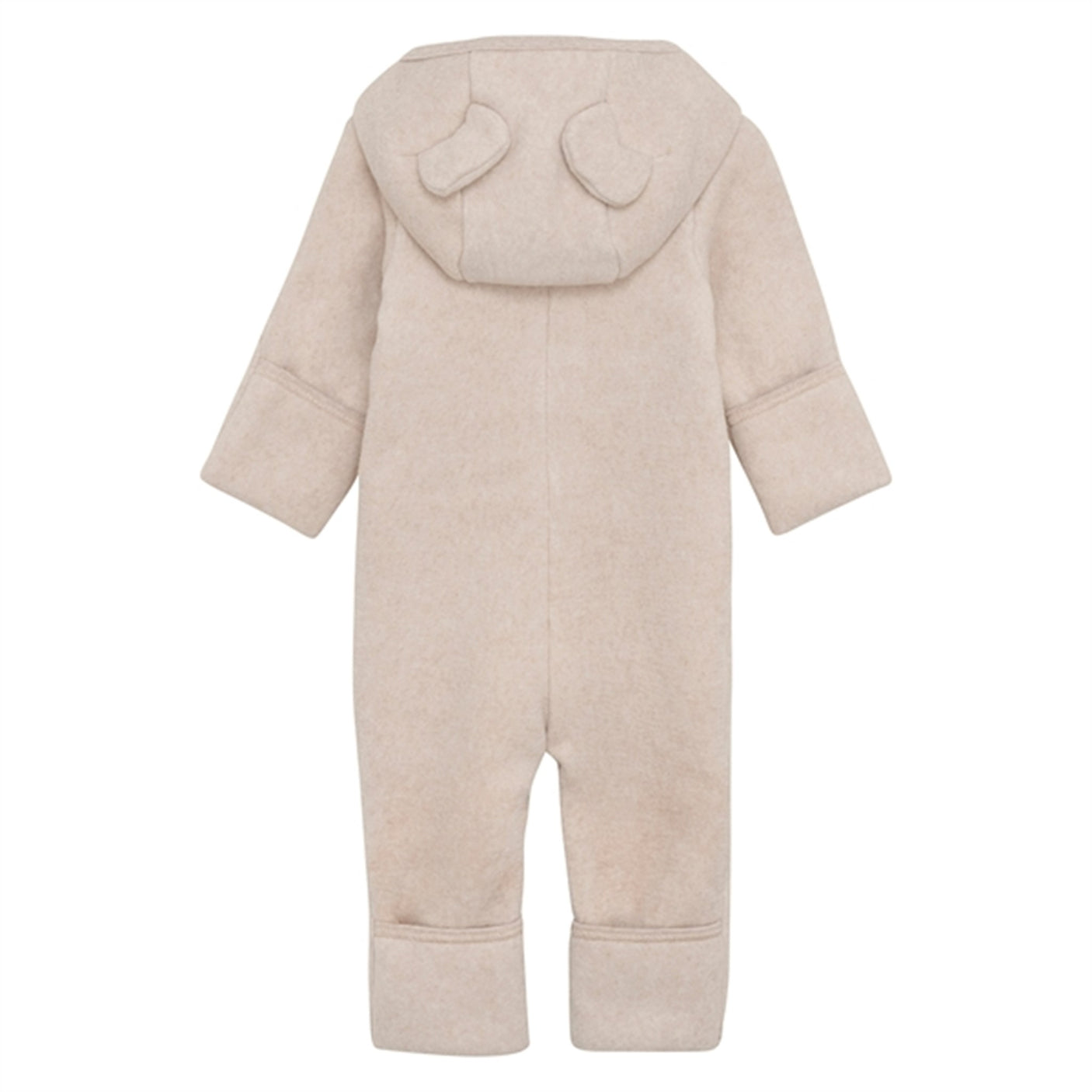 Huttelihut Pram Suit Ears Cotton Fleece Camel Melange
