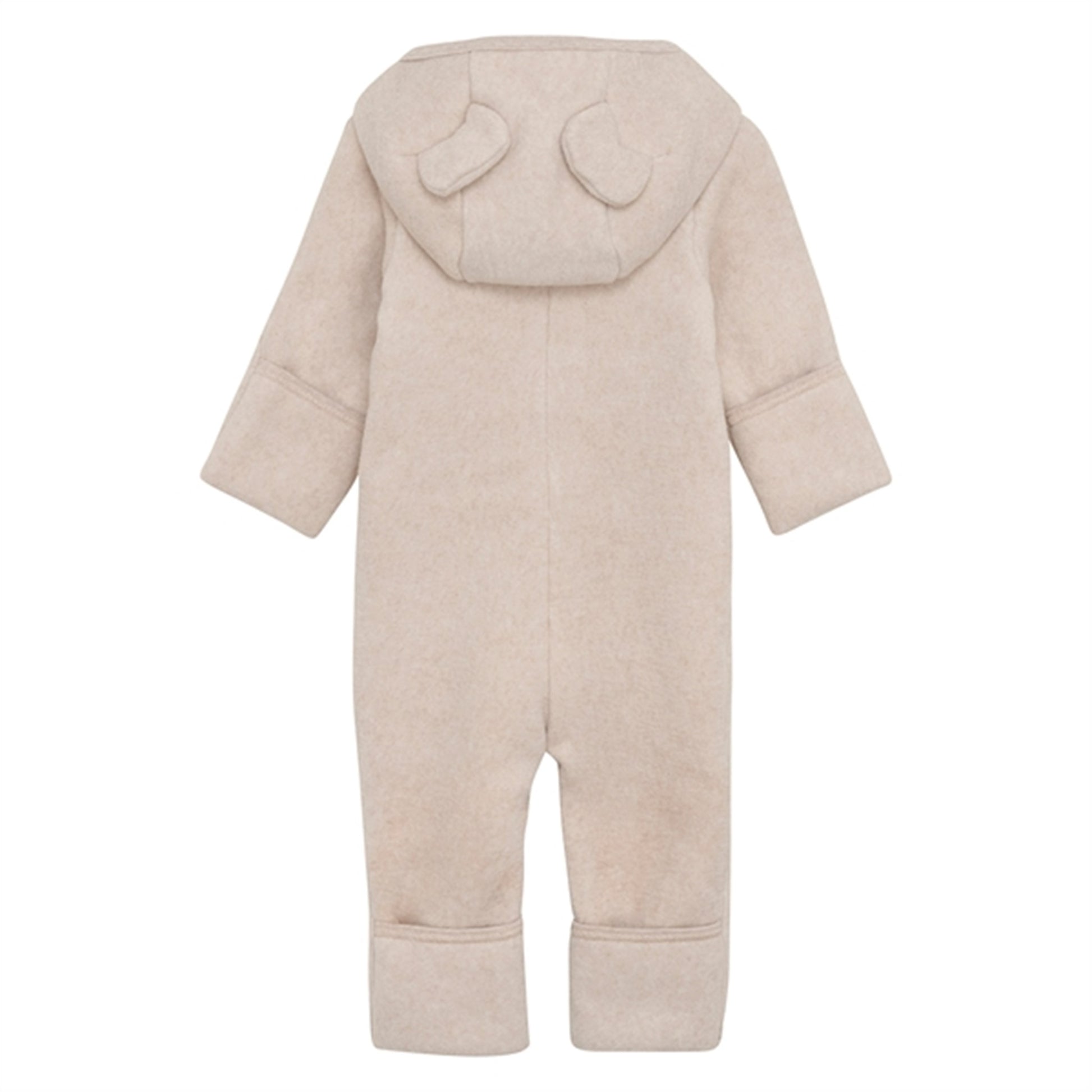 Huttelihut Pram Suit Ears Cotton Fleece Camel Melange