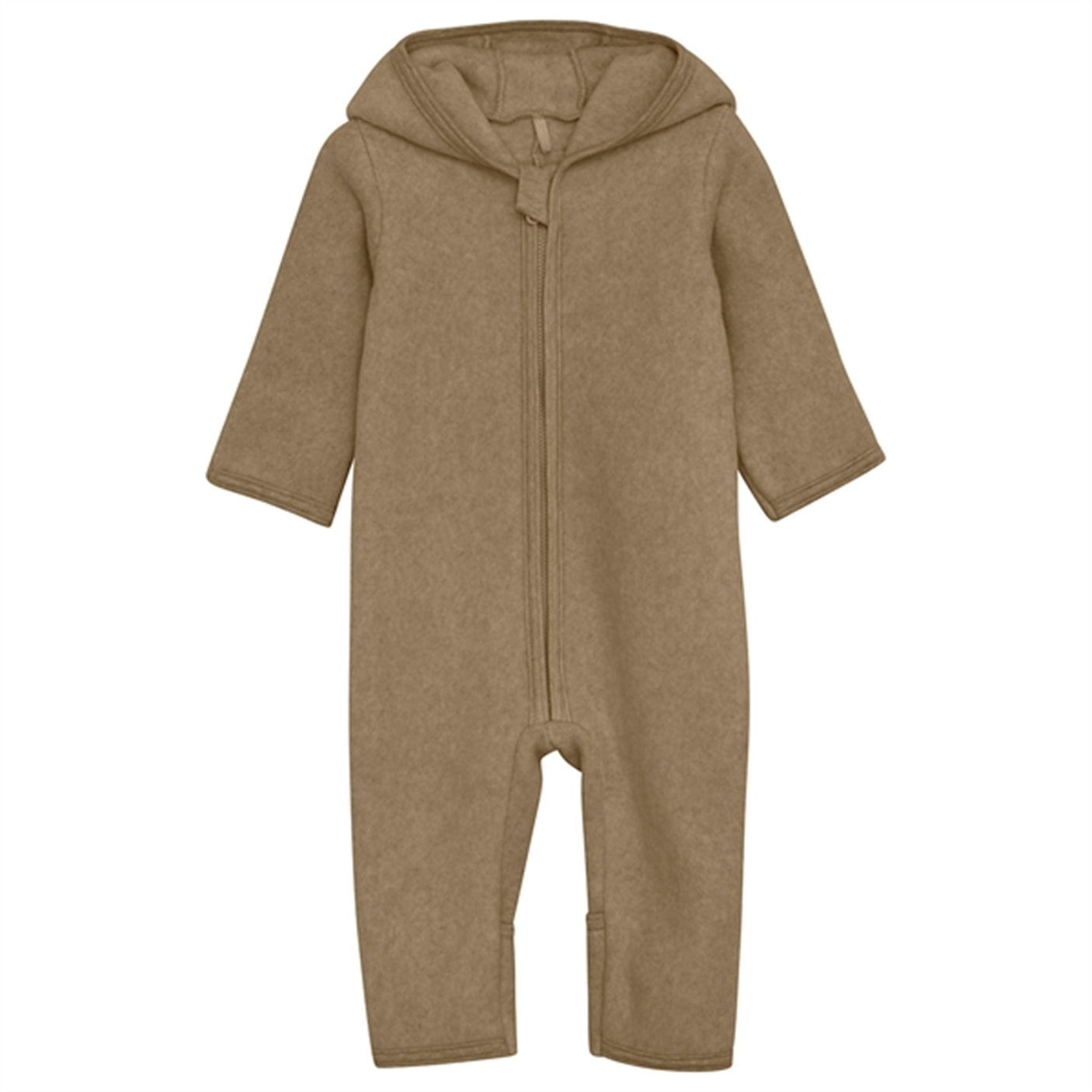 Huttelihut Pram Suit Ears Cotton Fleece Molé Melange