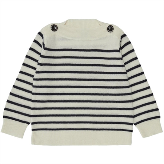 FUB Baby Boatneck Blouse Ecru/Dark Navy