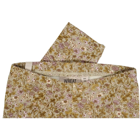 Wheat Fossil Flowers Jersey Leggings