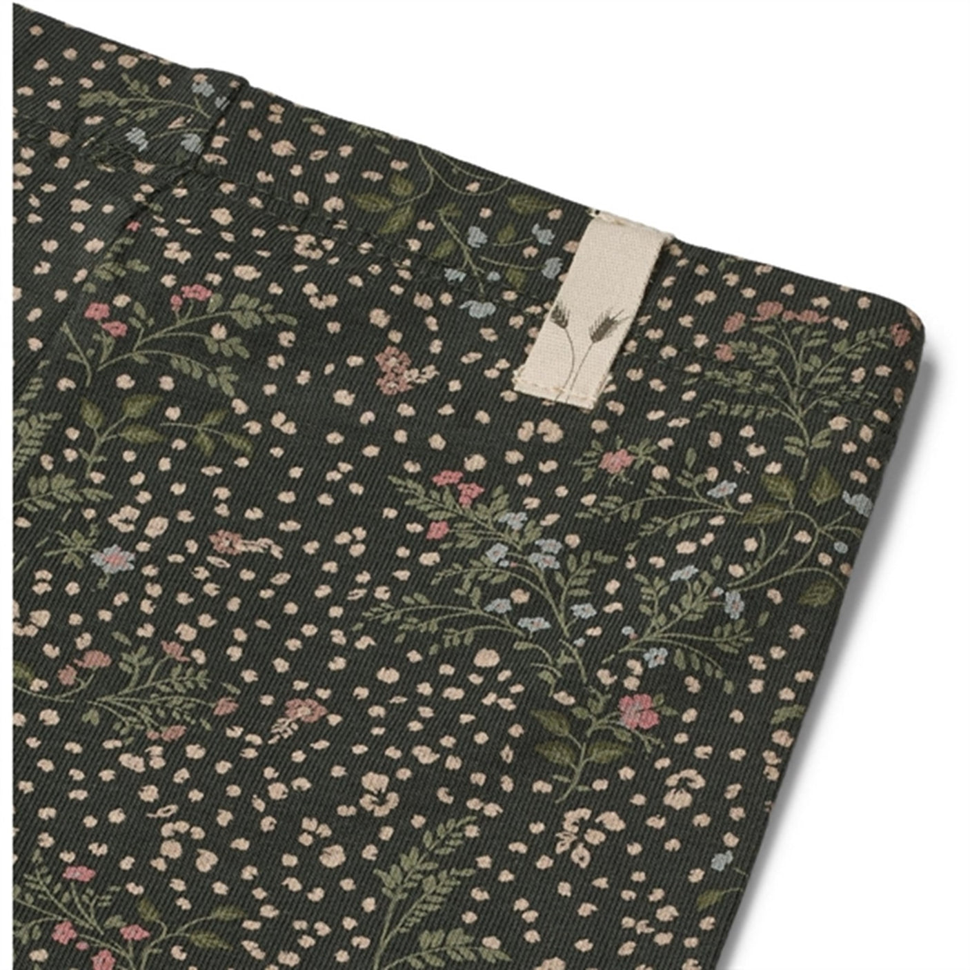 Wheat Black Coal Small Flowers Jersey Leggings Jules