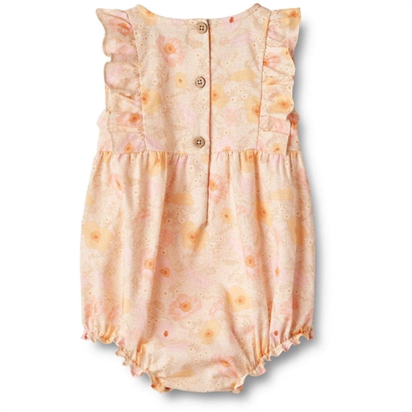 Wheat Alabaster Flower Bobbles Romper Emmaline