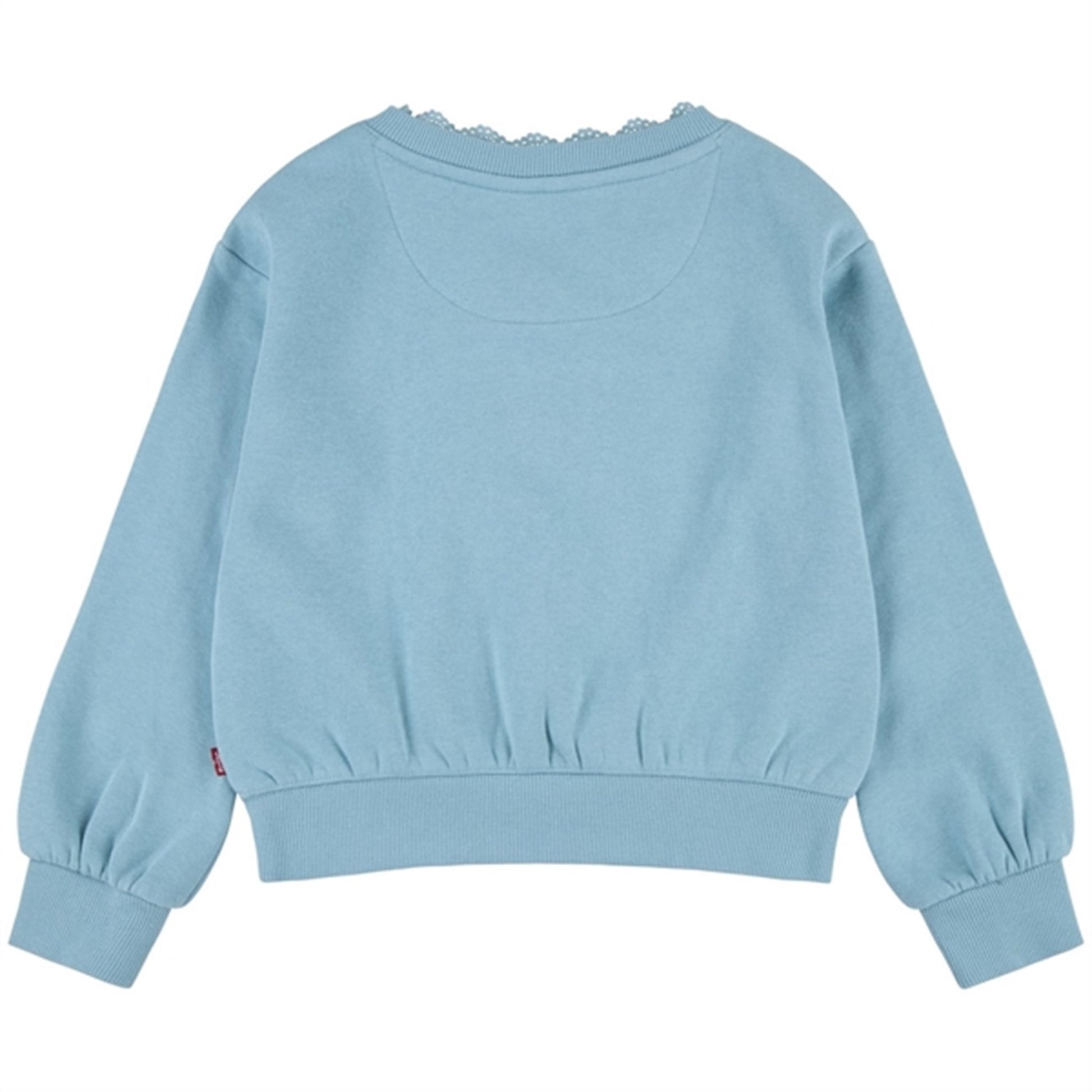 Levi's Lace Trim V-neck Blouse Aqua Sea Blue