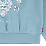 Levi's Lace Trim V-neck Blouse Aqua Sea Blue