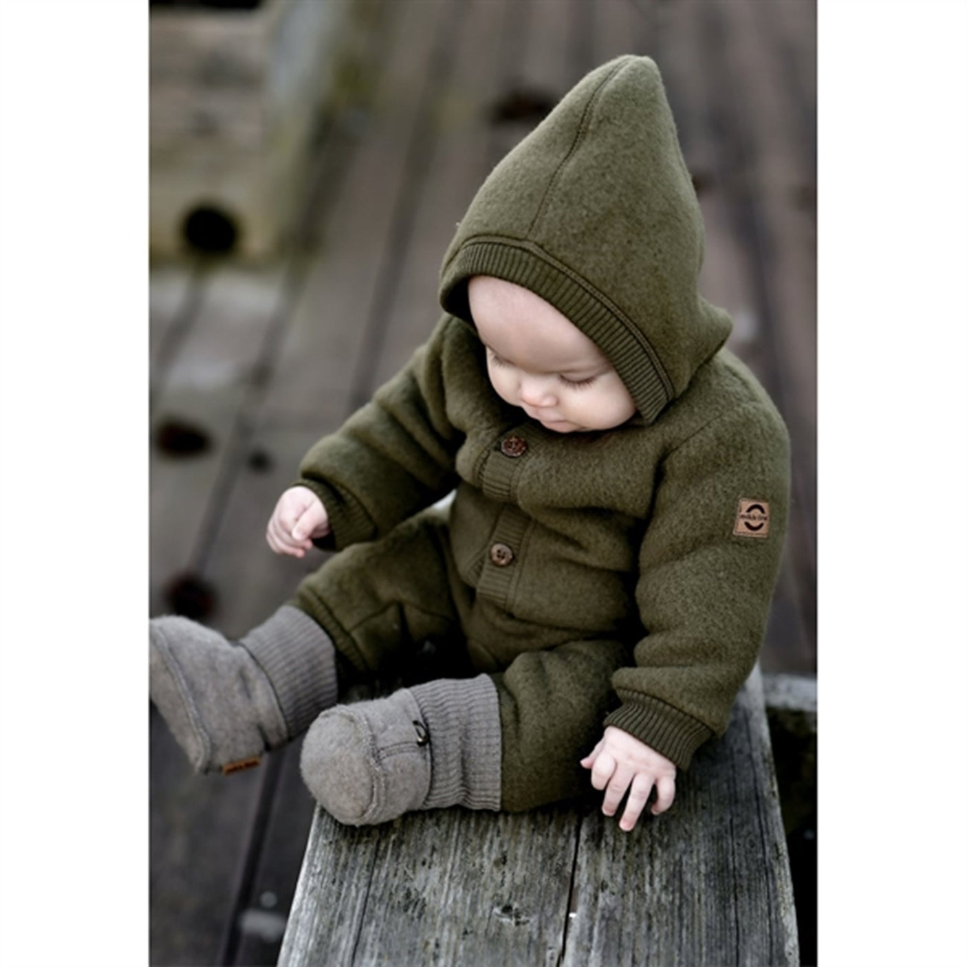 Mikk-Line Wool Suit W. Hood Beech