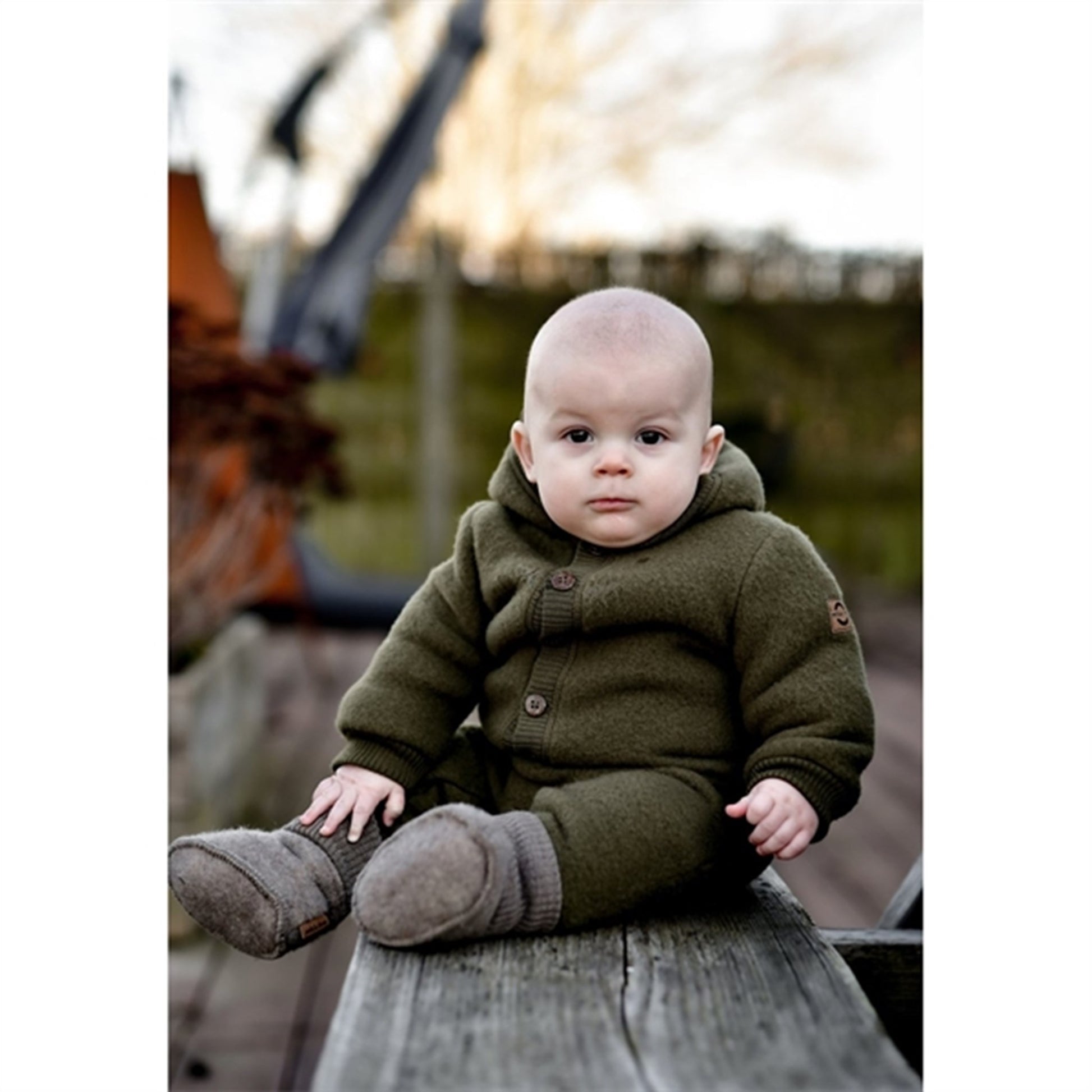 Mikk-Line Wool Suit W. Hood Beech