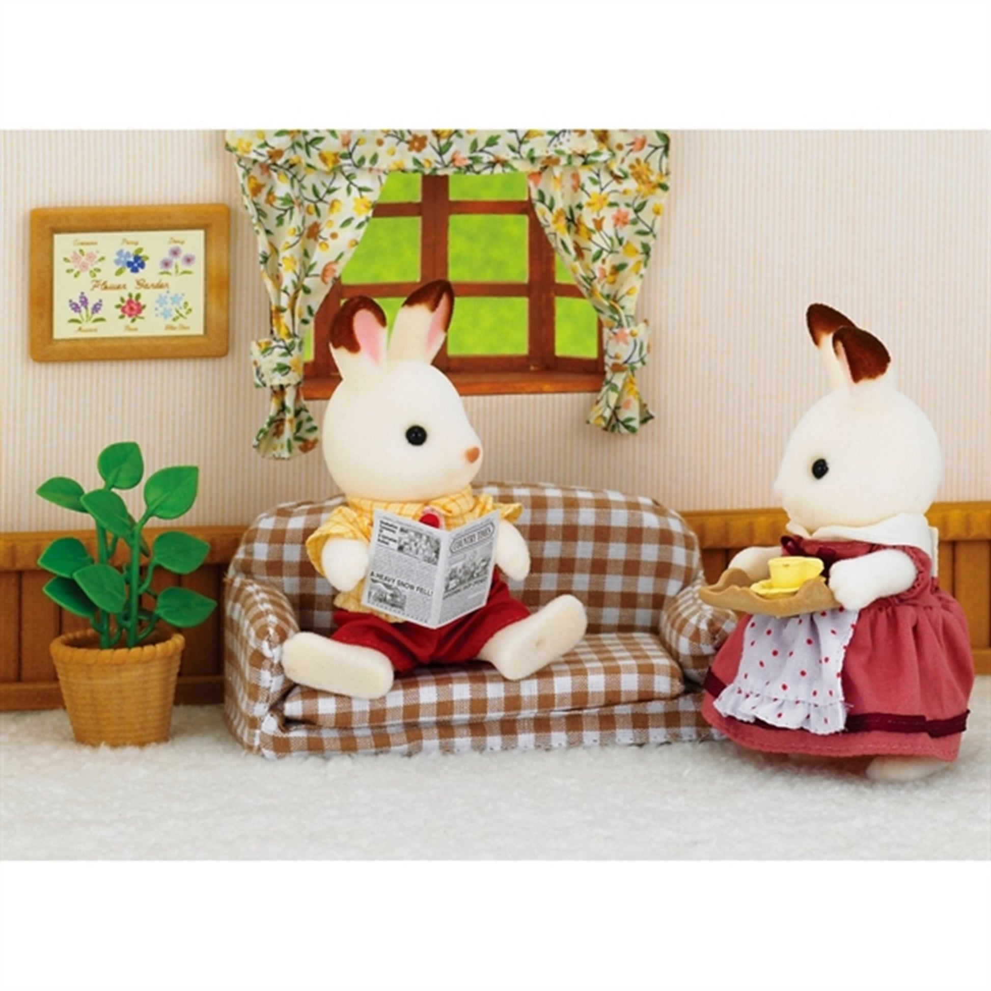 Sylvanian Families® Chocolate Rabbit Father Set (Settee)