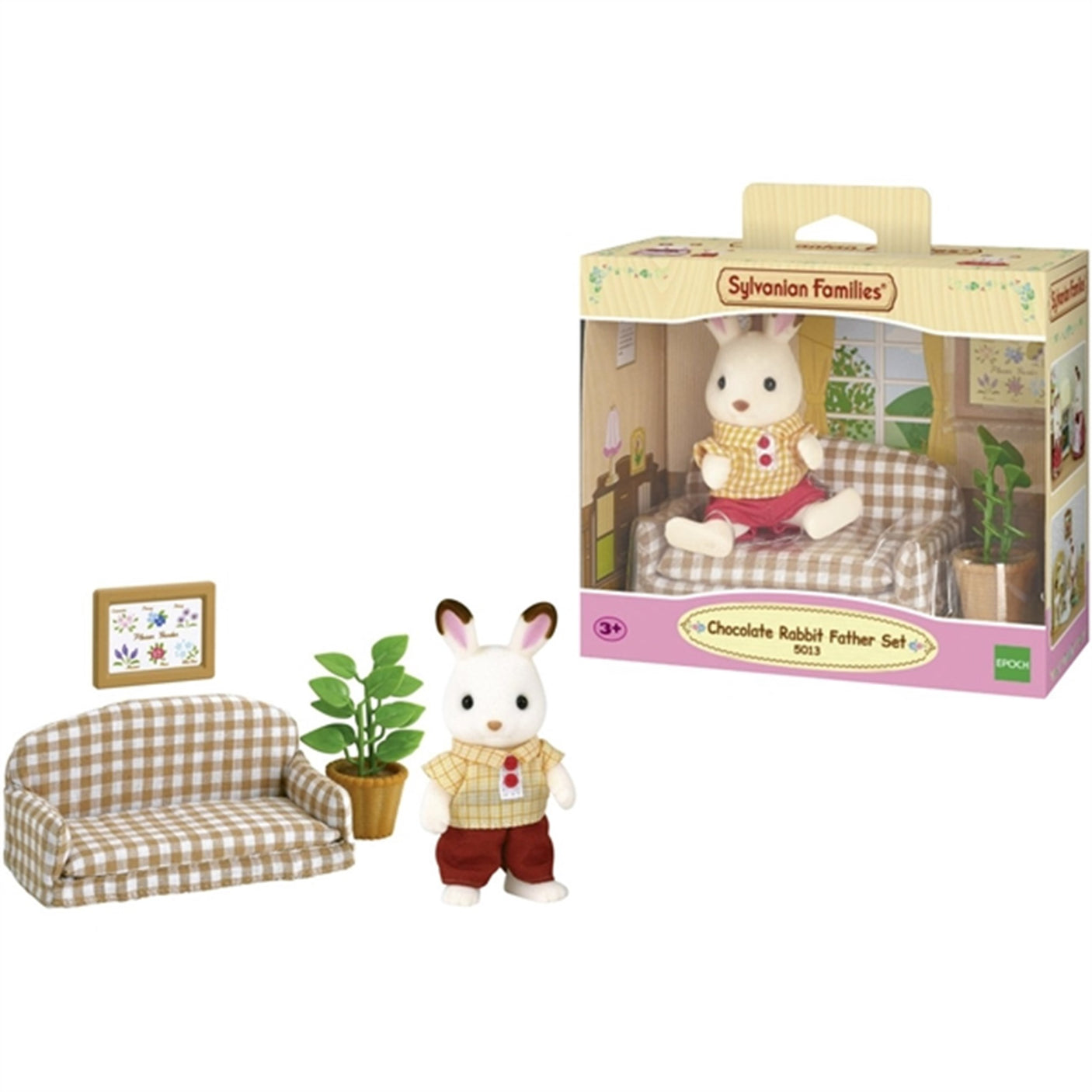 Sylvanian Families® Chocolate Rabbit Father Set (Settee)
