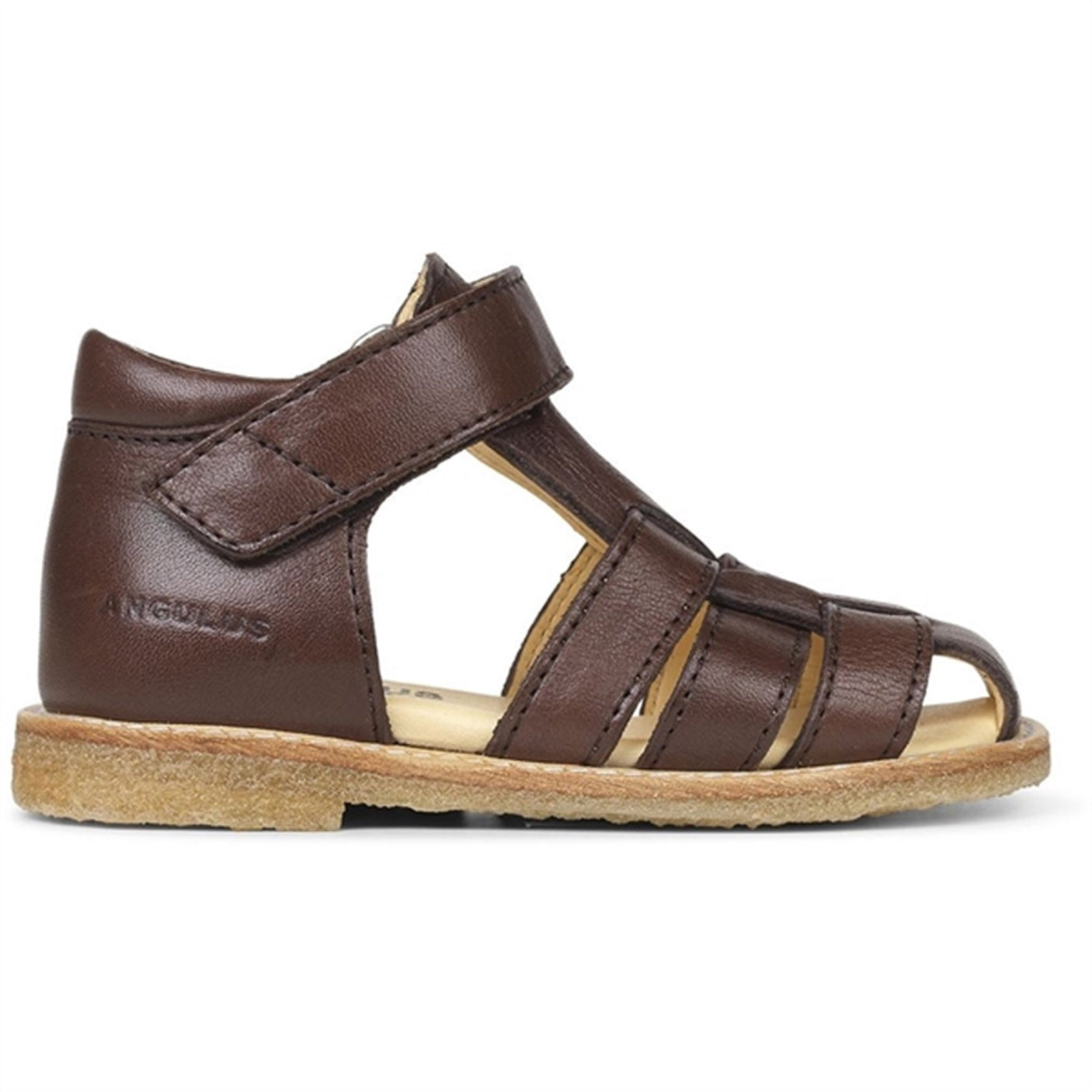 Angulus Begynder Sandal W. Velcro Dark Brown