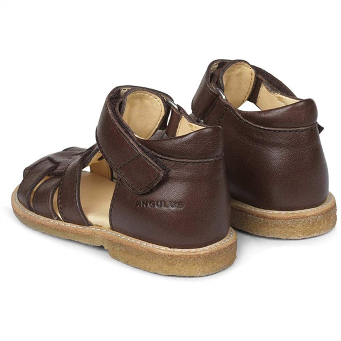 Angulus Begynder Sandal W. Velcro Dark Brown