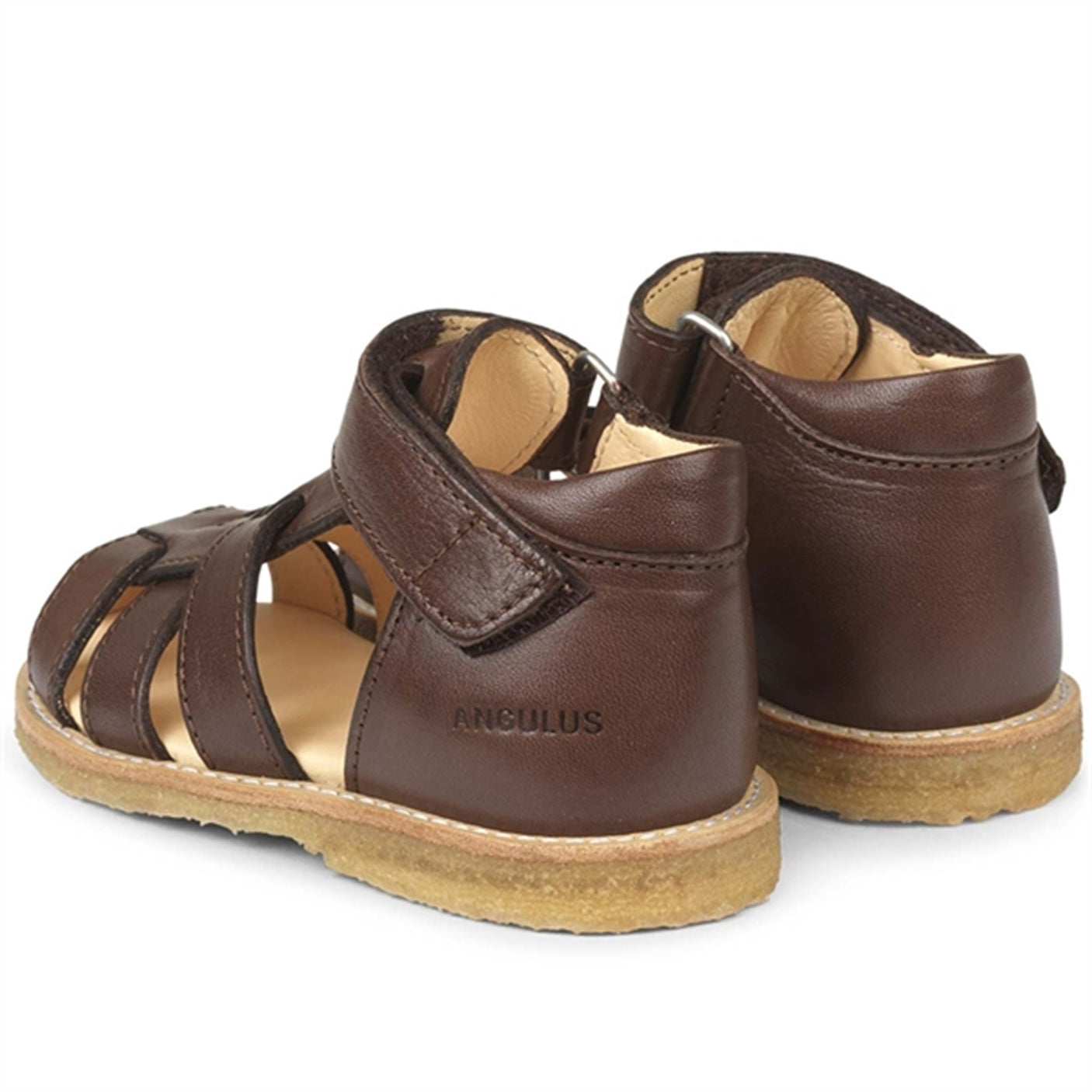 Angulus Starter Sandal w. Velcro Dark Brown