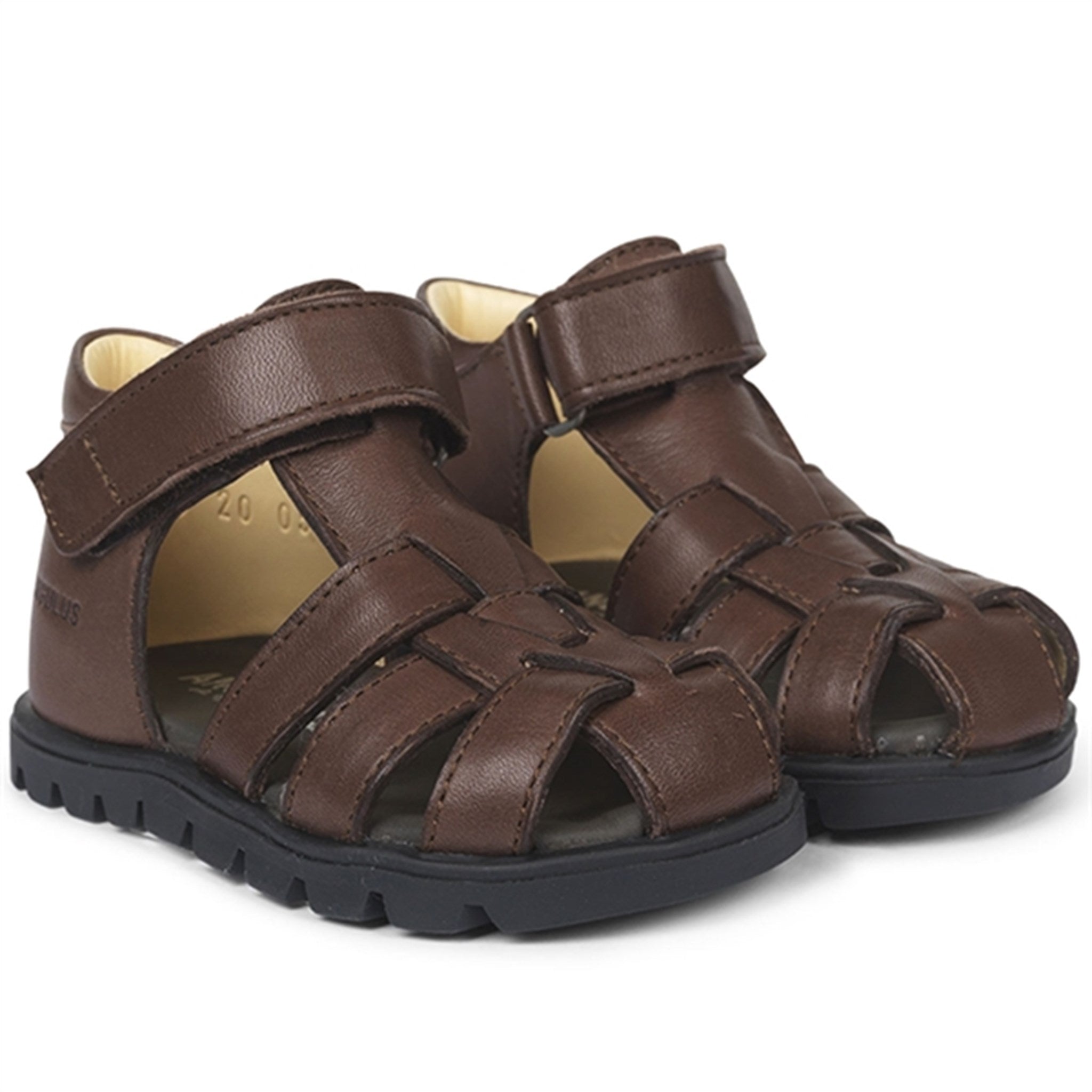 Angulus Starter Sandal w. Velcro Dark Brown 5019-301-1547