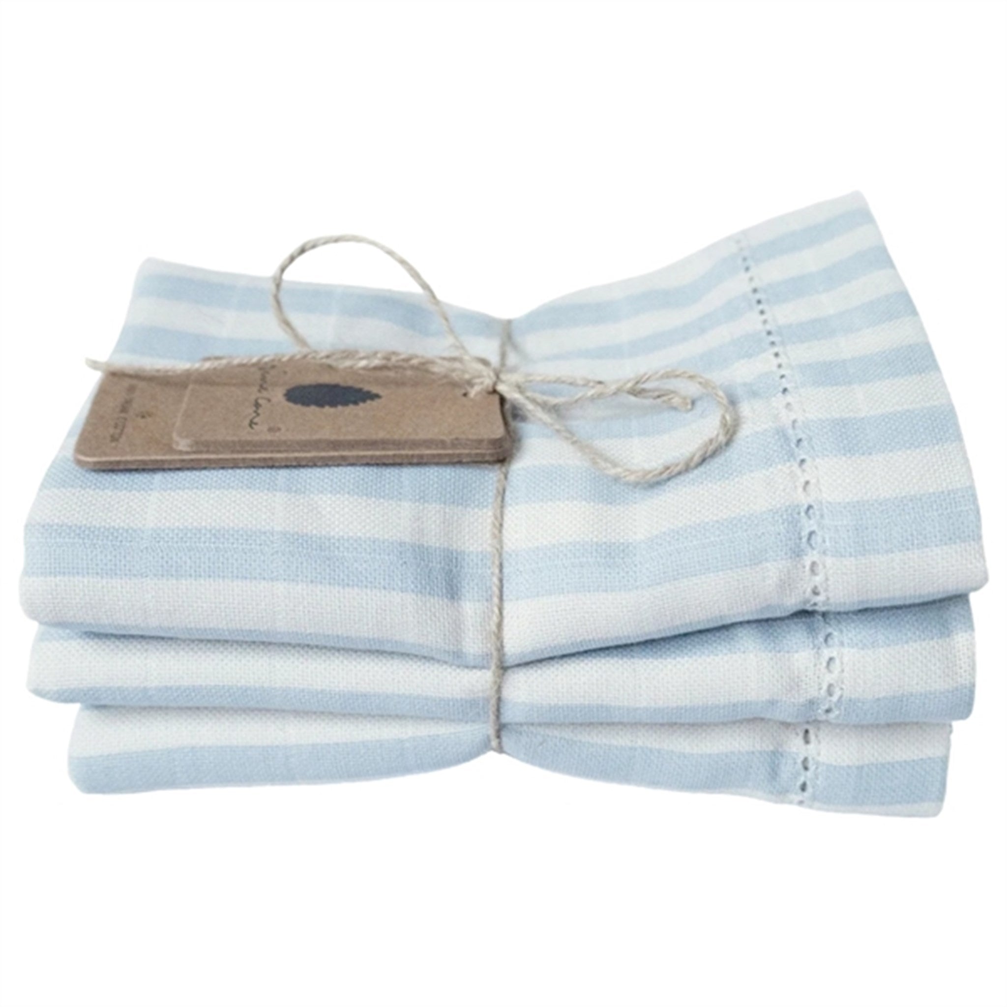 Pine Cone Muslin Cloth 3-pack Edith Blue Blossom Stripe