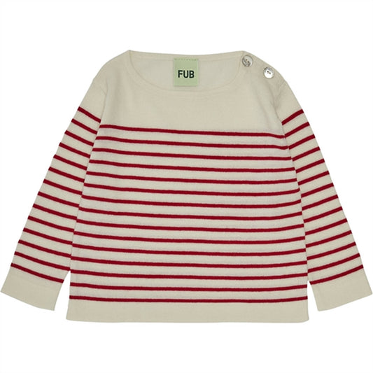 FUB Baby Blouse Ecru/Bright Red