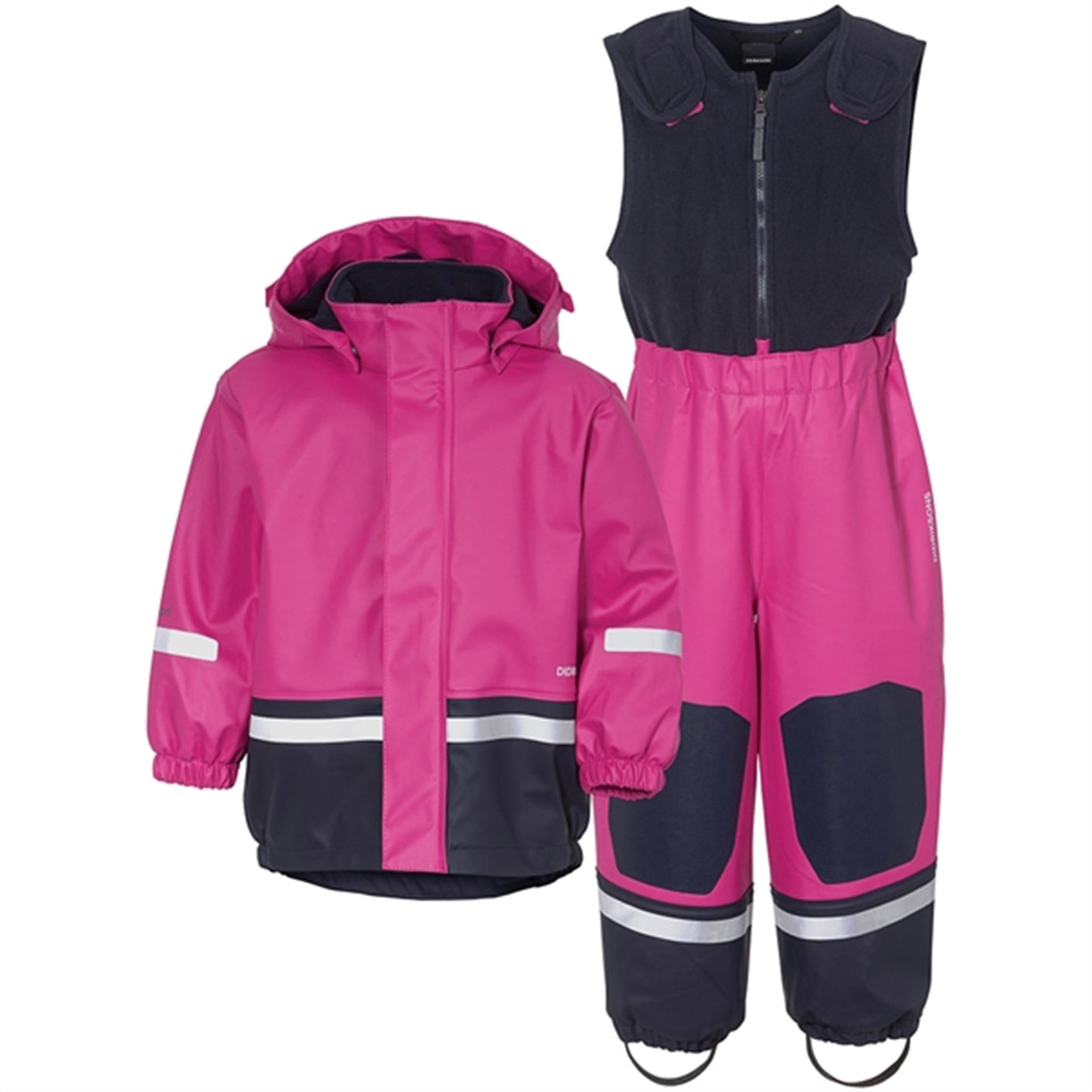 Didriksons Boardman Kids Plastic Pink Rain Set