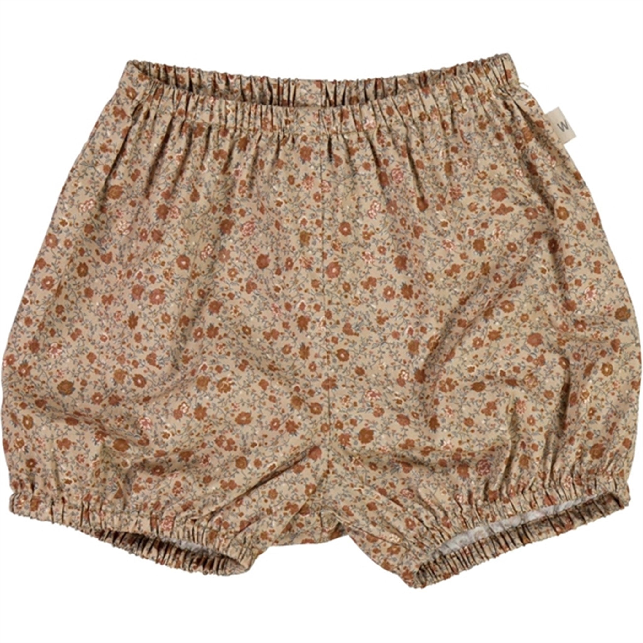 Wheat Rose Tangled Flowers Nappy Shorts