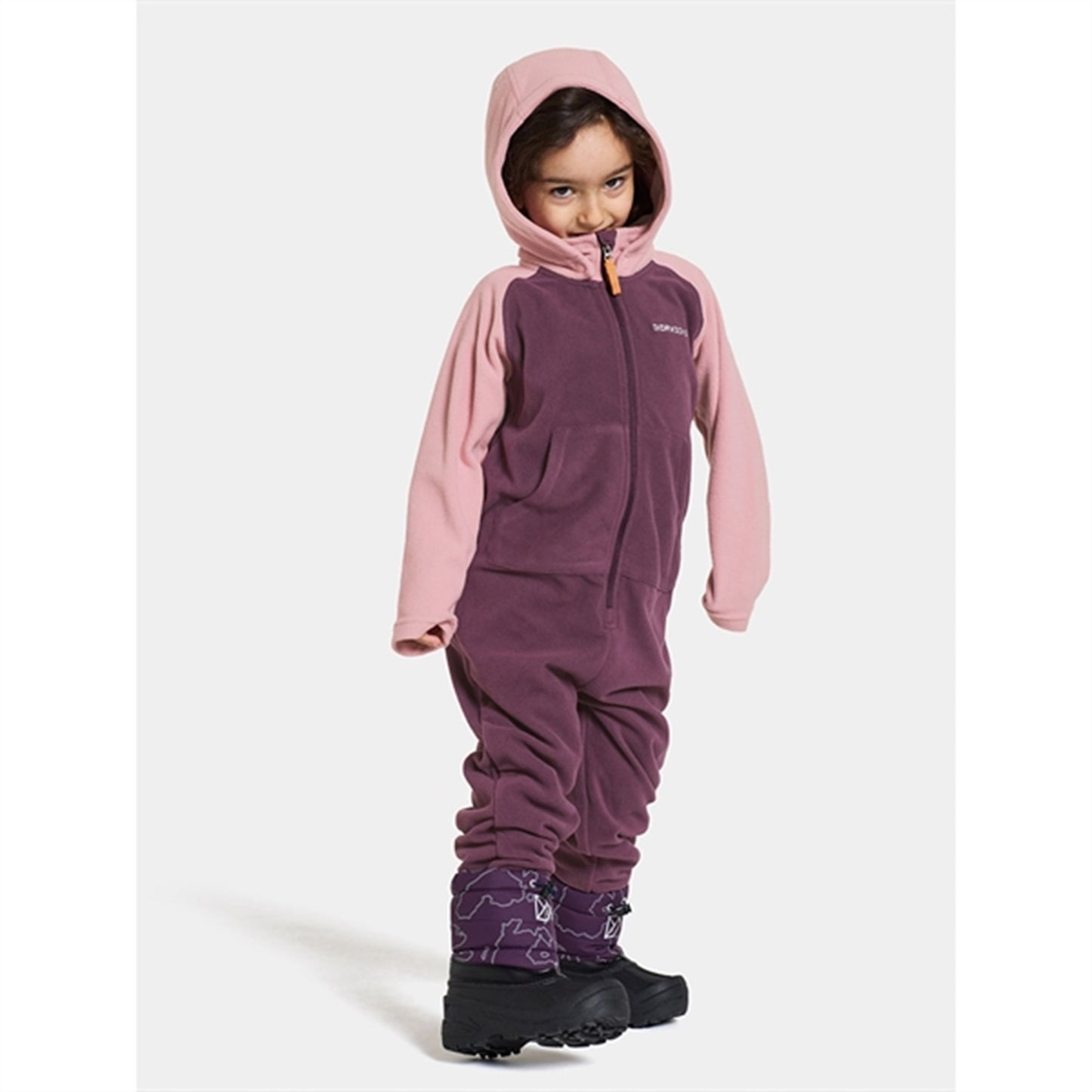 Didriksons Plumb Monte Kids Fleece Onesie