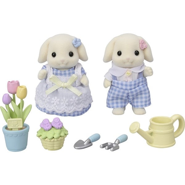 Sylvanian Families® Blossom Gardening Set - Flora Rabbit Sister & Brother-