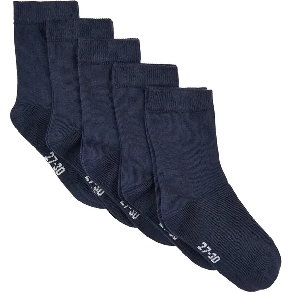 Minymo Dark Navy Socks 5-pack