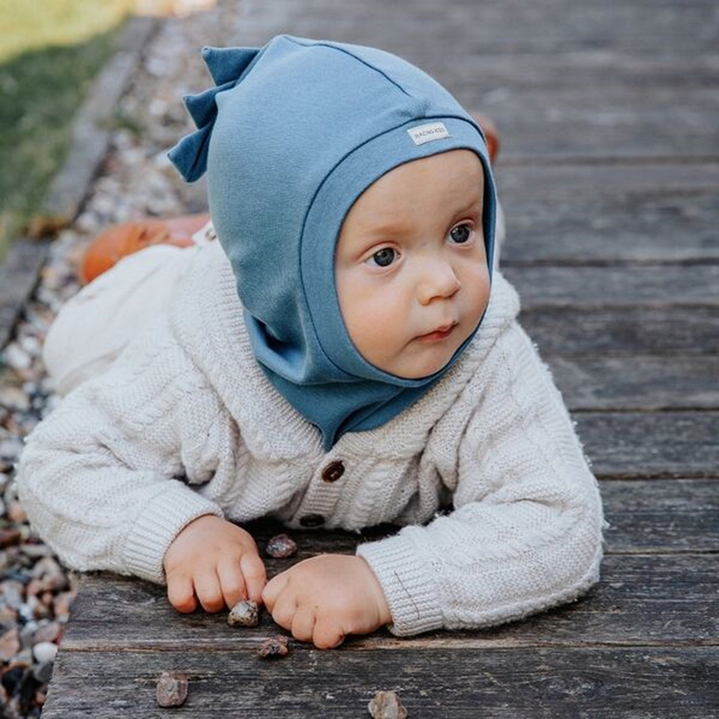 Racing Kids Top Balaclava Dino 1-layer Dusty Blue