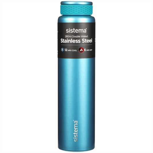 Sistema Stainless Steel Water Bottle 280 ml Teal