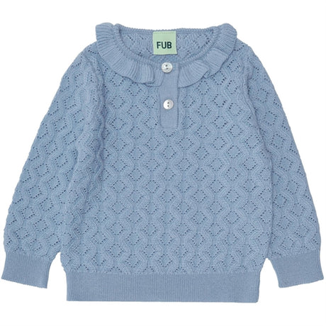 FUB Baby Pointelle Blouse Sky
