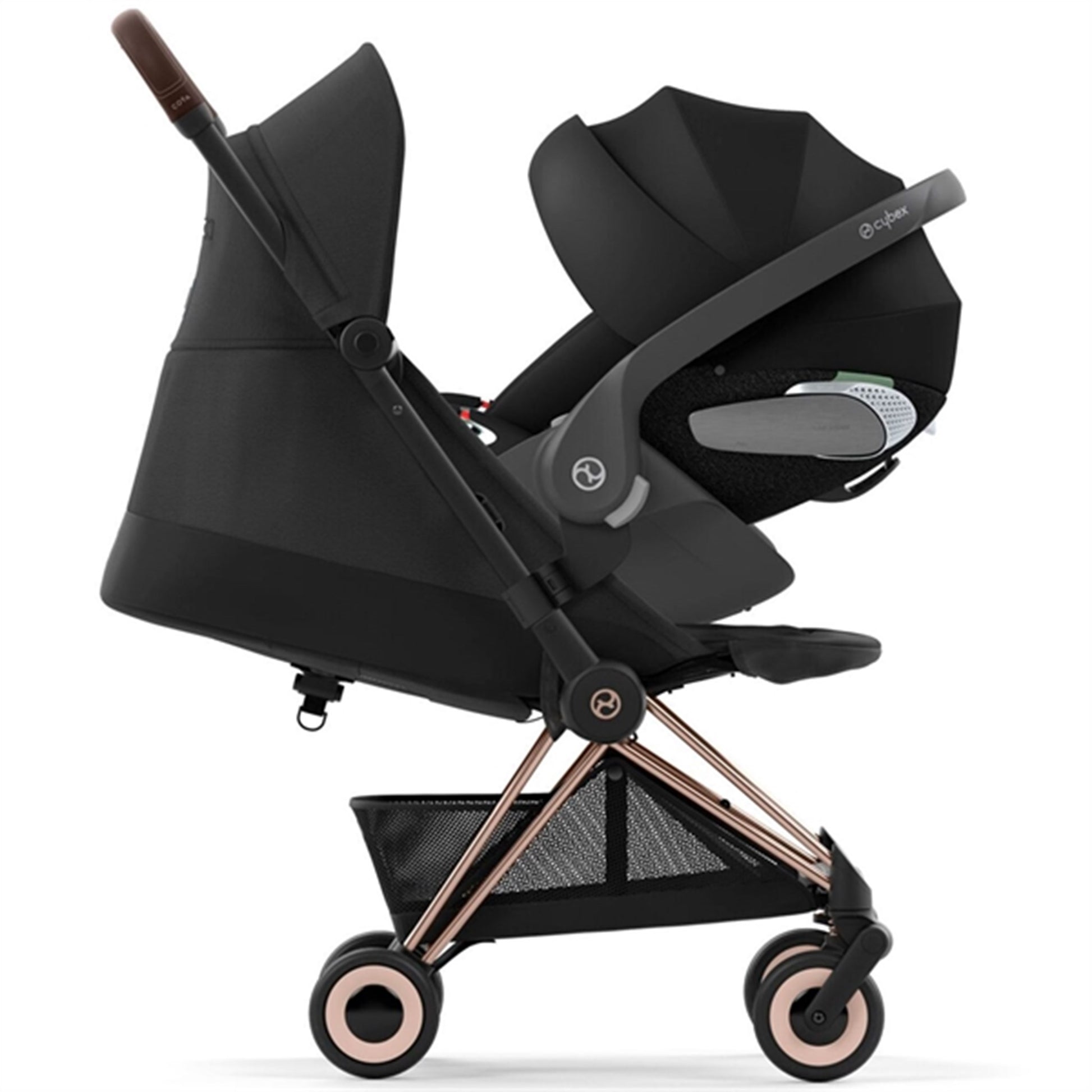 Cybex Coya Stroller Rosegold Sepia Black